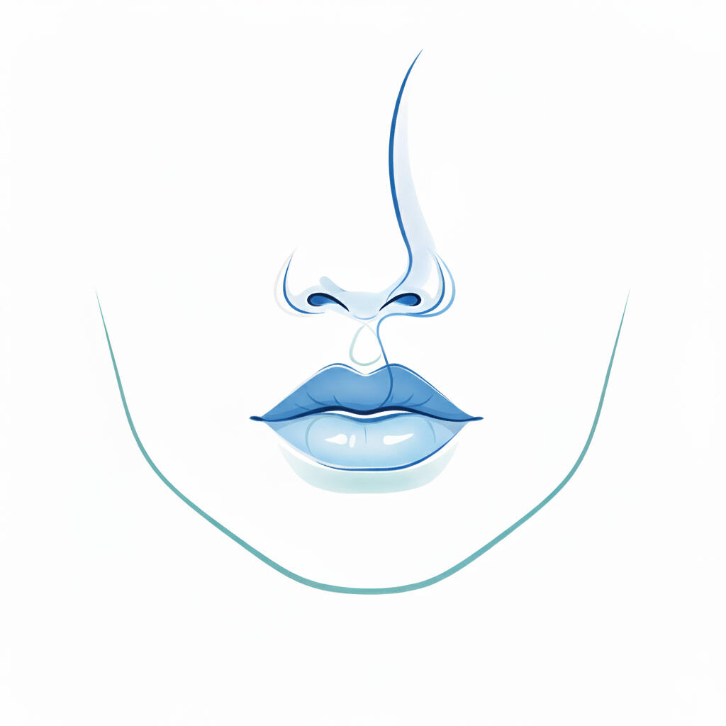 Myofunctional Health Education Minimalist abstract illustration of optimal jaw function and nasal breathing health.